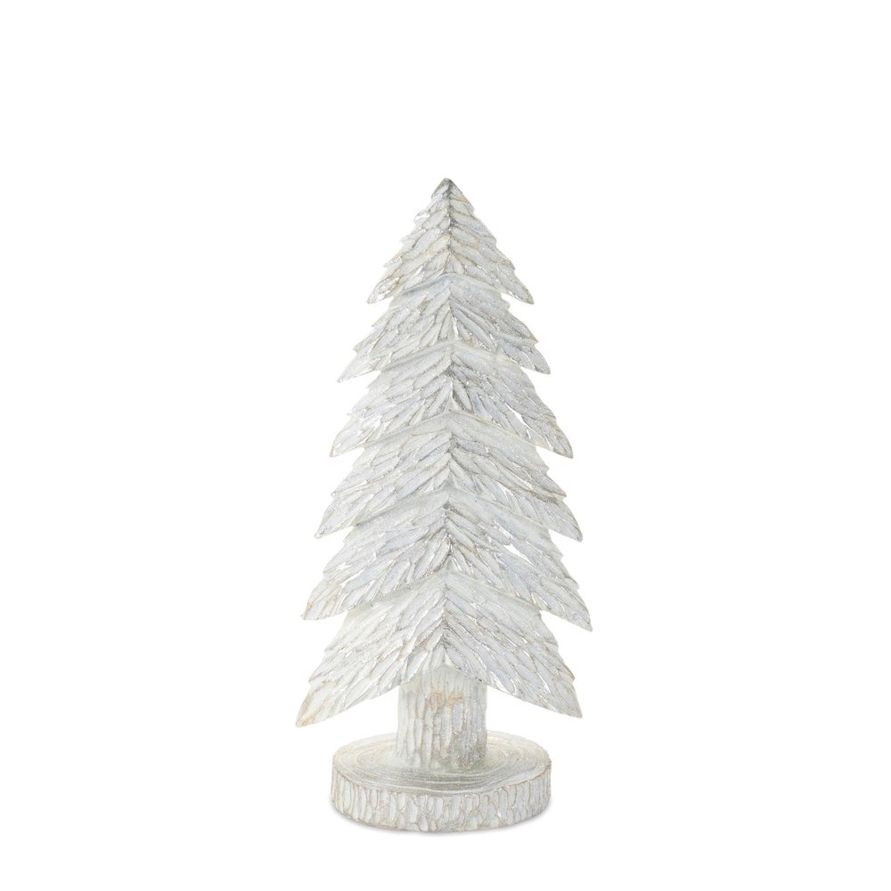 White Christmas Tabletop Trees (Set of 2)