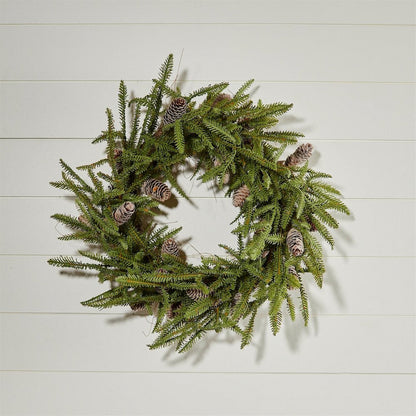 Pine and Pinecone Wreath 24"D