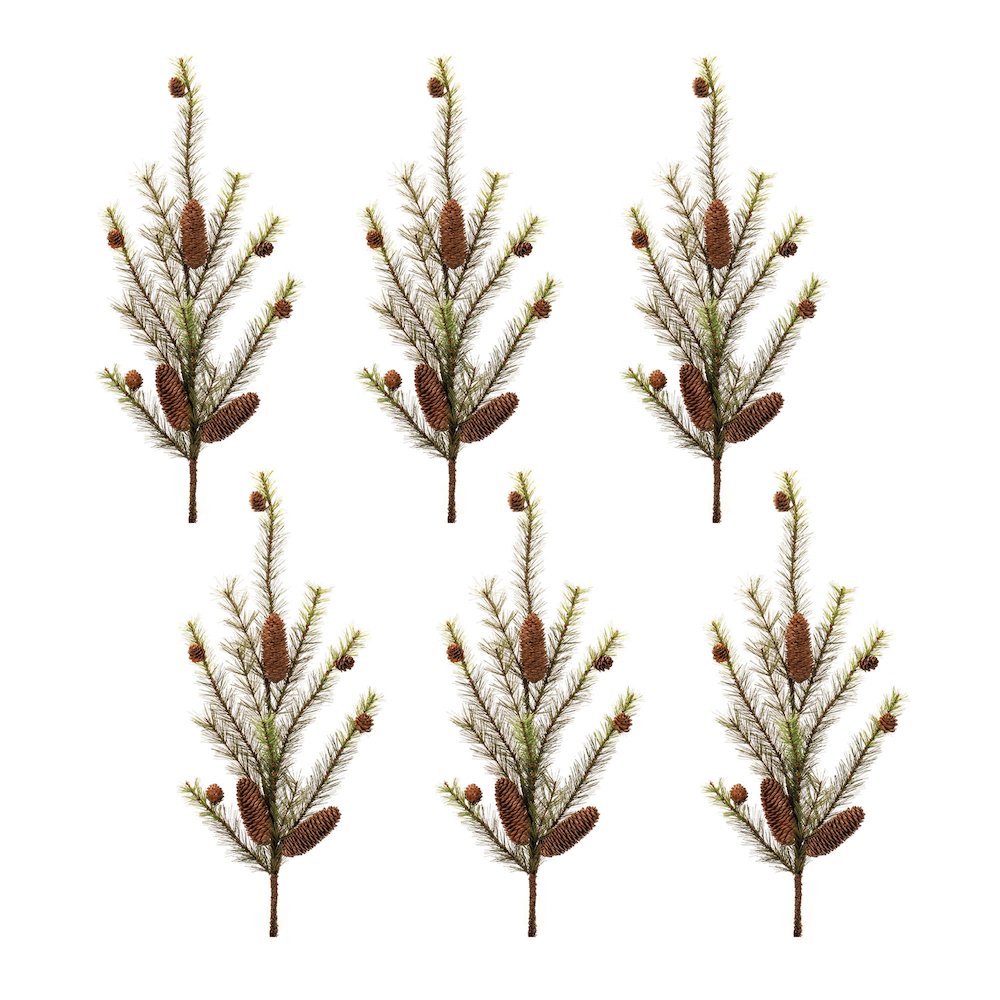 Pine and Pinecones Spray (Set of 6)