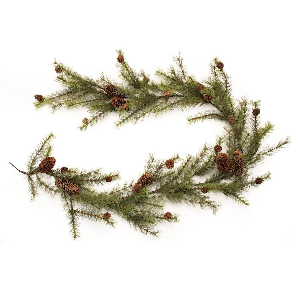 Pine and Pinecone Garland 6'L