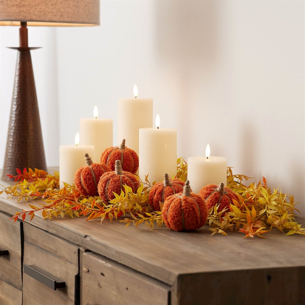 Plush Fall Pumpkin Spray (Set of 2)