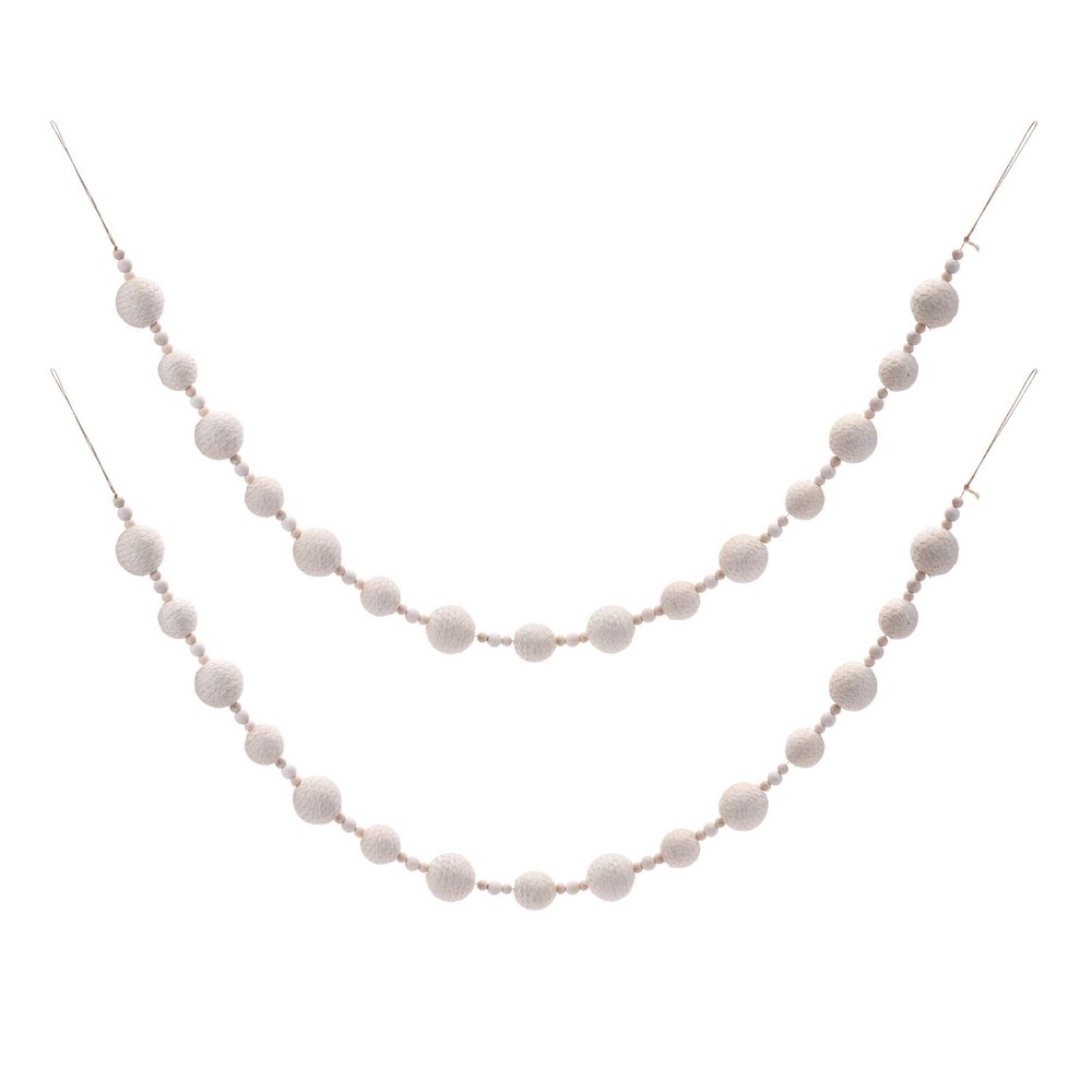 Fabric Ball String Garland (Set of 2)