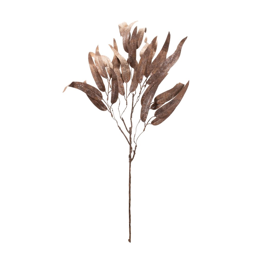 Glittered Long Leaf Eucalyptus Spray (Set of 6)