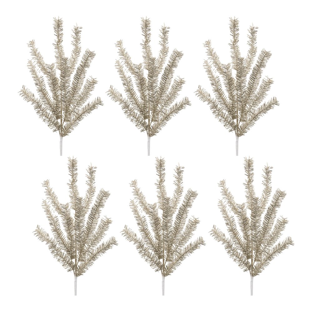 Glittered Pine Spray (Set of 6)