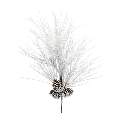 Flocked Long Neddle Pine Spray (Set of 2)