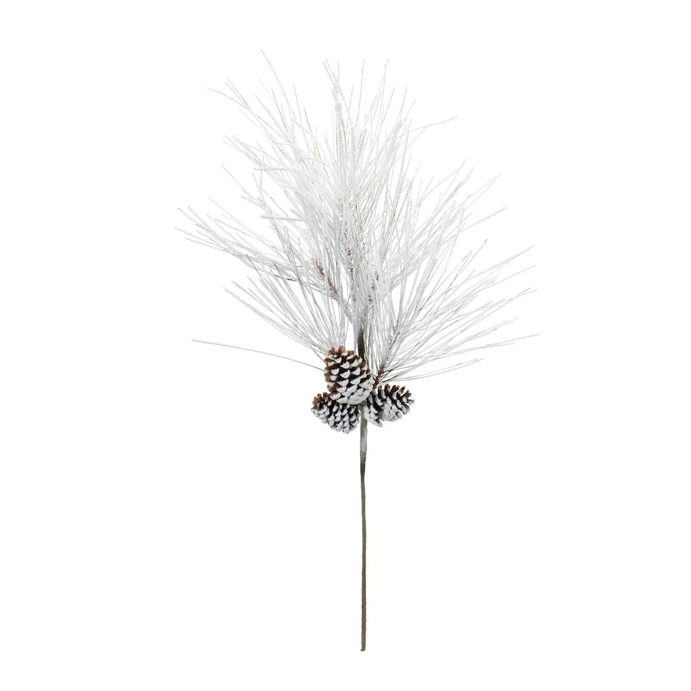 Flocked Long Neddle Pine Spray (Set of 2)