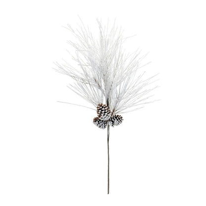 Flocked Long Neddle Pine Spray (Set of 2)