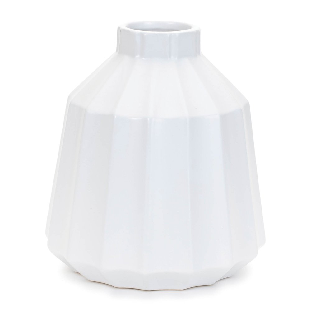 Ribbed Ceramic Vase (Set of 2)