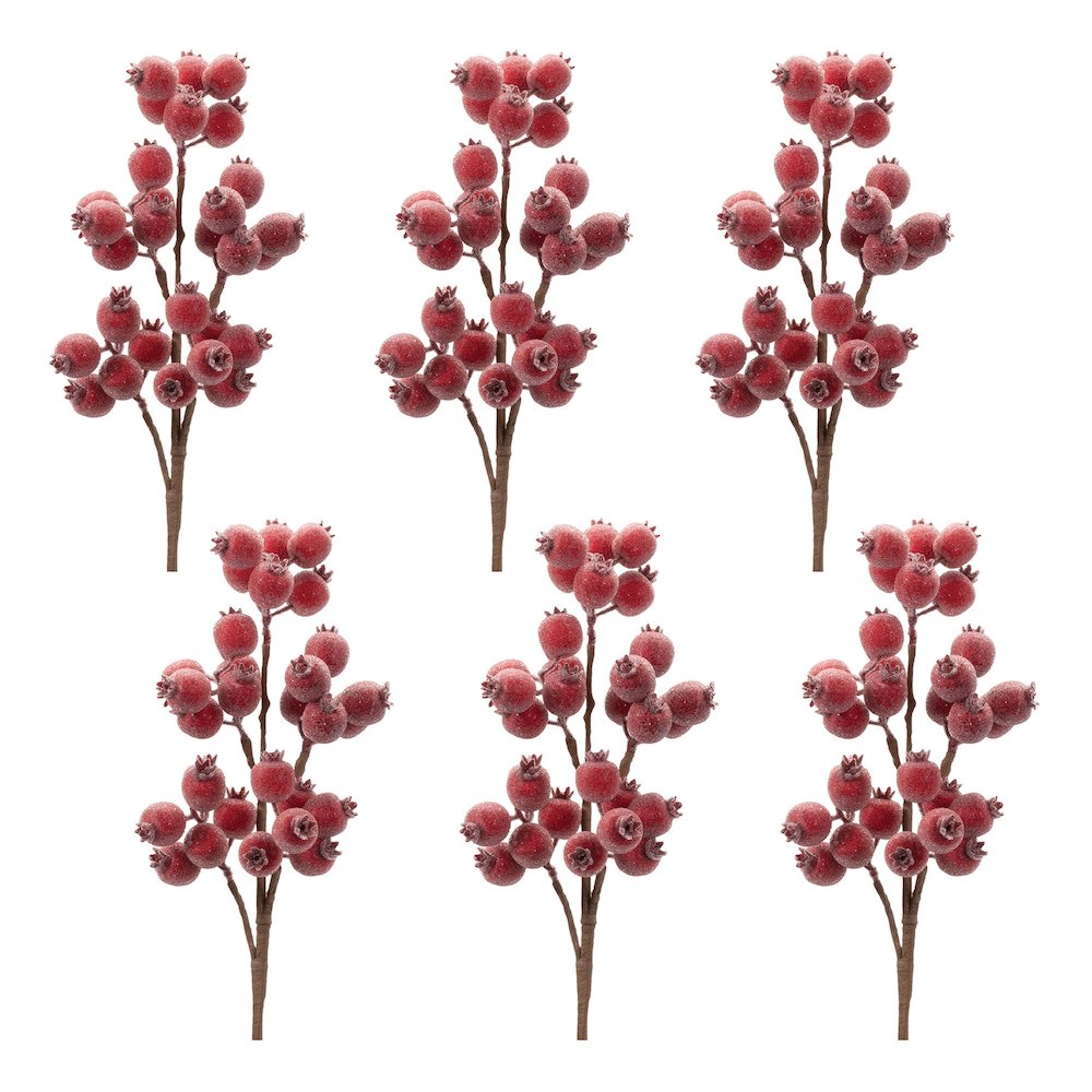 Beaded Berry Spray (Set of 6)