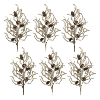 Tinsel Pine Spray (Set of 6)