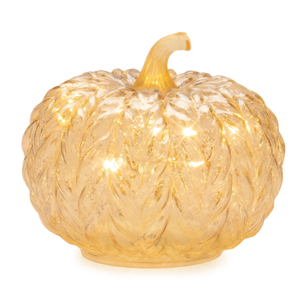 LED Mercury Glass Pumpkin Decor (Set of 3)