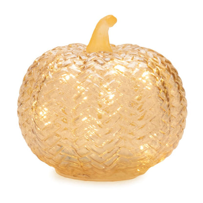 LED Mercury Glass Pumpkin Decor (Set of 3)