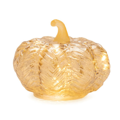 LED Mercury Glass Pumpkin Decor (Set of 3)