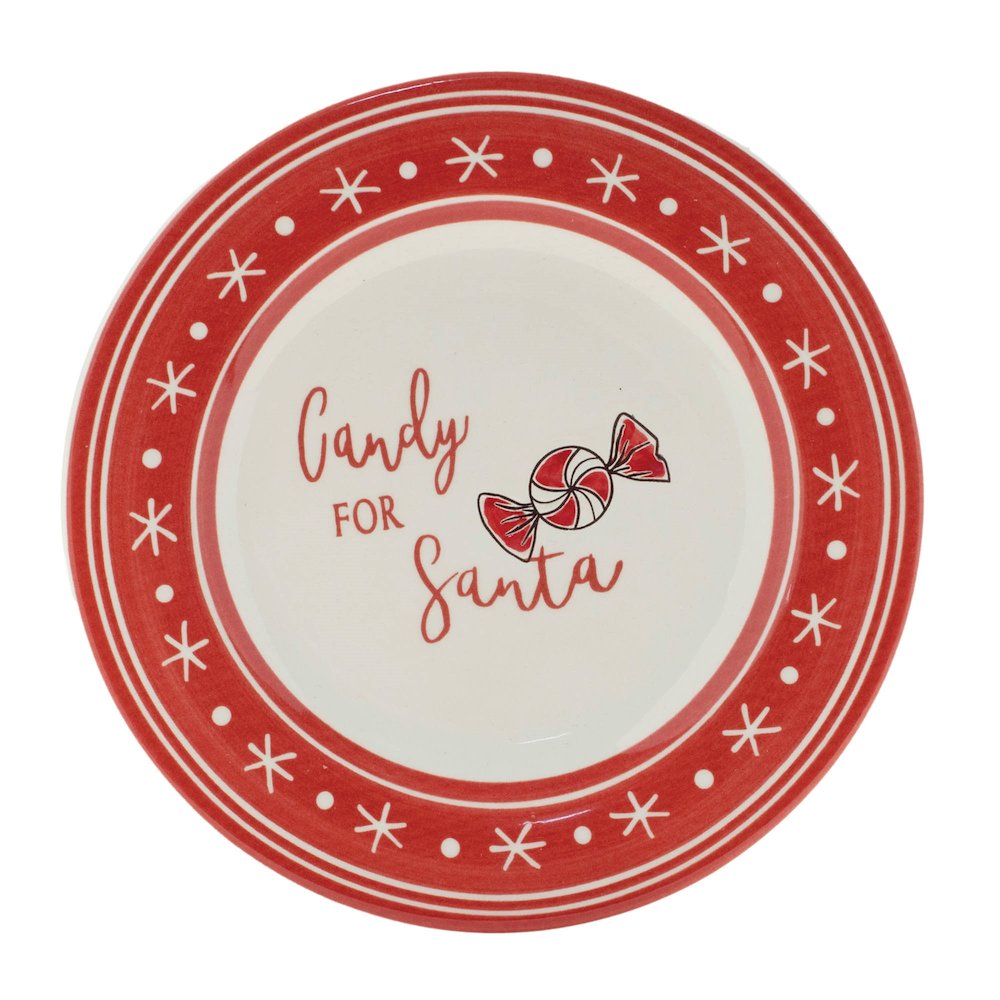 Ceramic Santa Candy Plate (Set of 4)