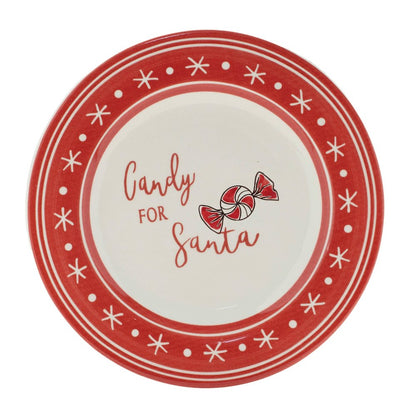 Ceramic Santa Candy Plate (Set of 4)