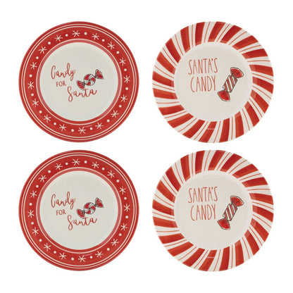 Ceramic Santa Candy Plate (Set of 4)