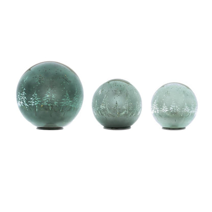 LED Pine Tree Globe (Set of 3)