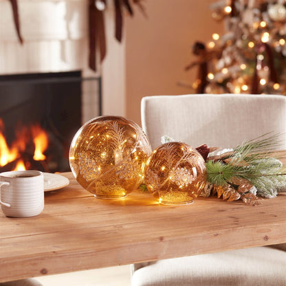 LED Pinecone Globe (Set of 2)