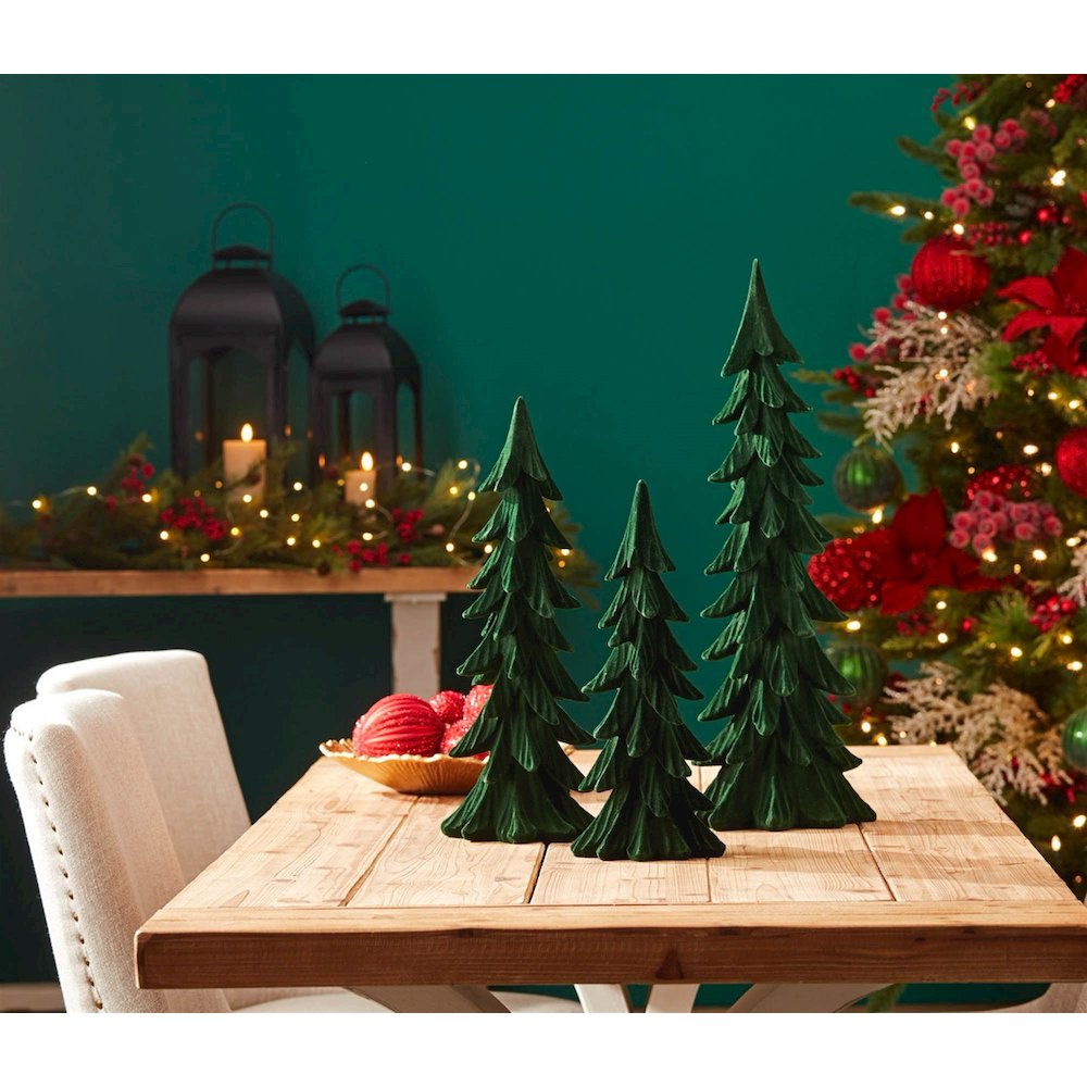 Velvet Pine Tree (Set of 3)