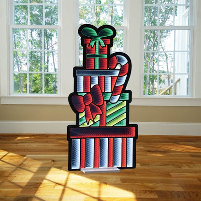 Package Stack and Candy Cane Ekkolight 47"H