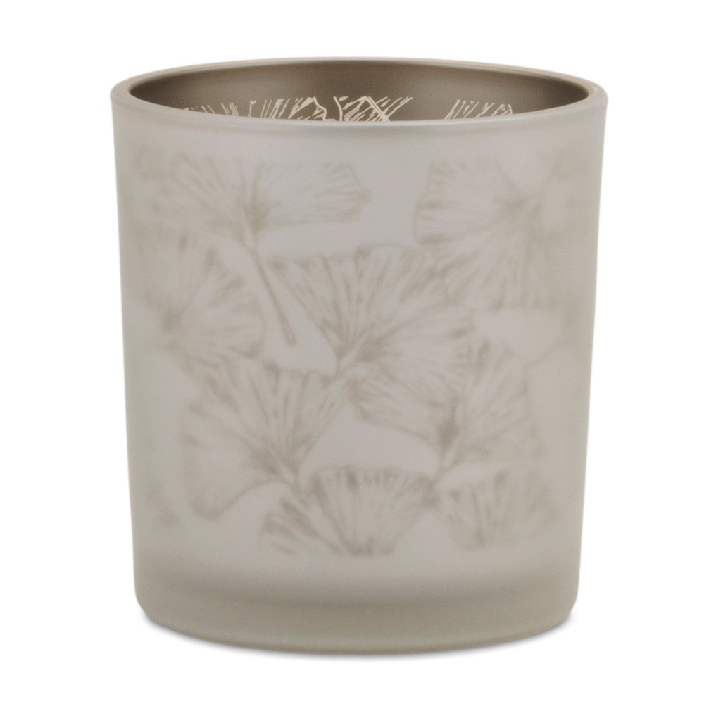 Set of 3 Silver & Gold Glass Votive Candle Holders