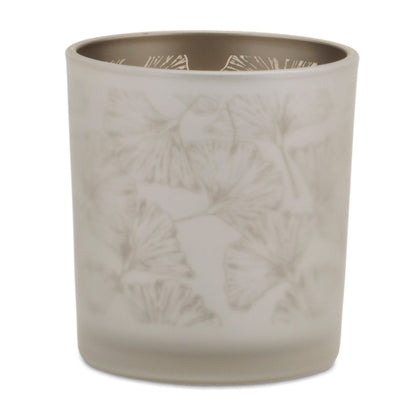 Set of 3 Silver & Gold Glass Votive Candle Holders