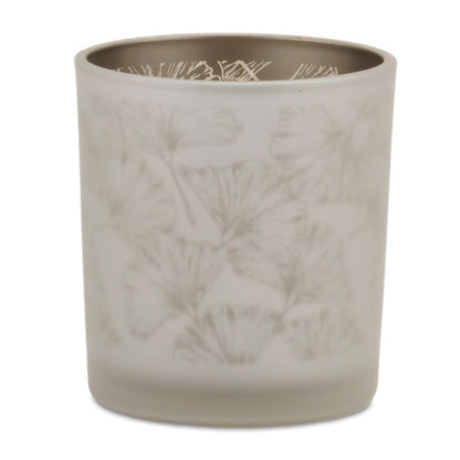 Set of 3 Silver & Gold Glass Votive Candle Holders