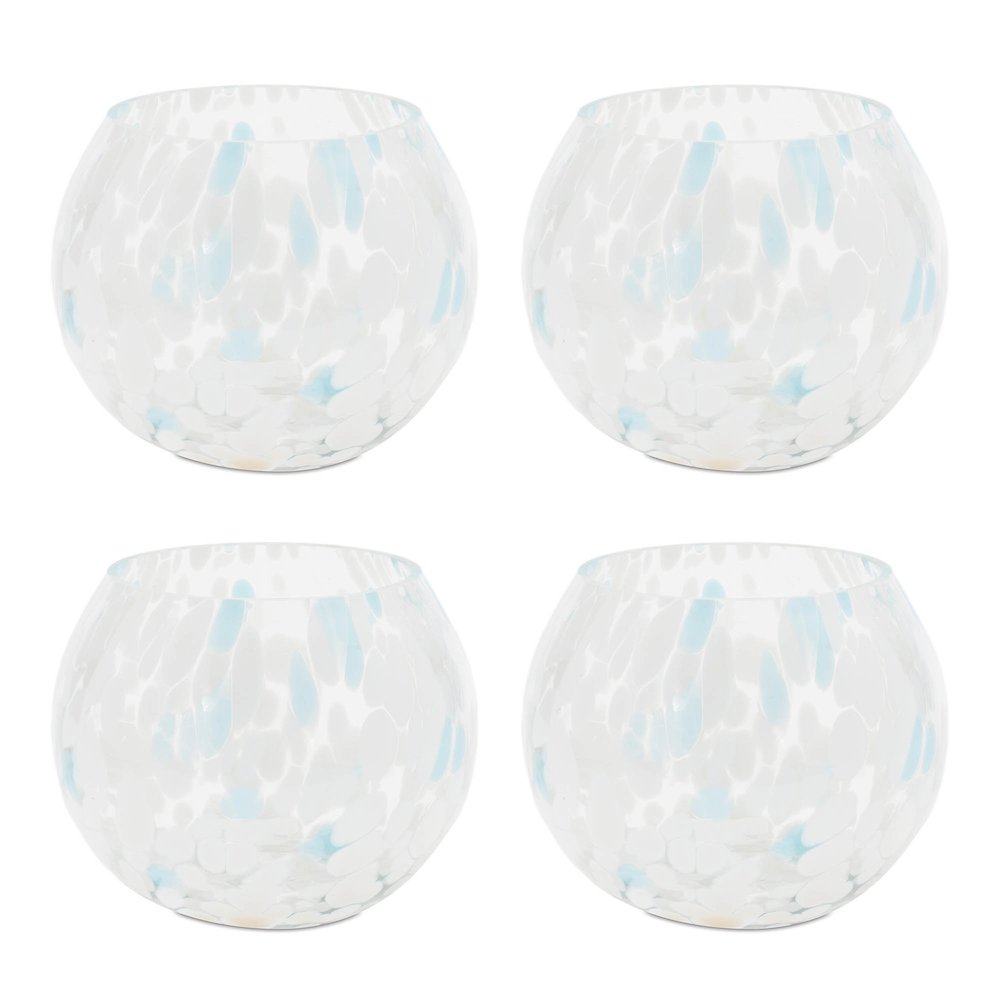 Painted Glass Candle Holder Vase (Set of 4)