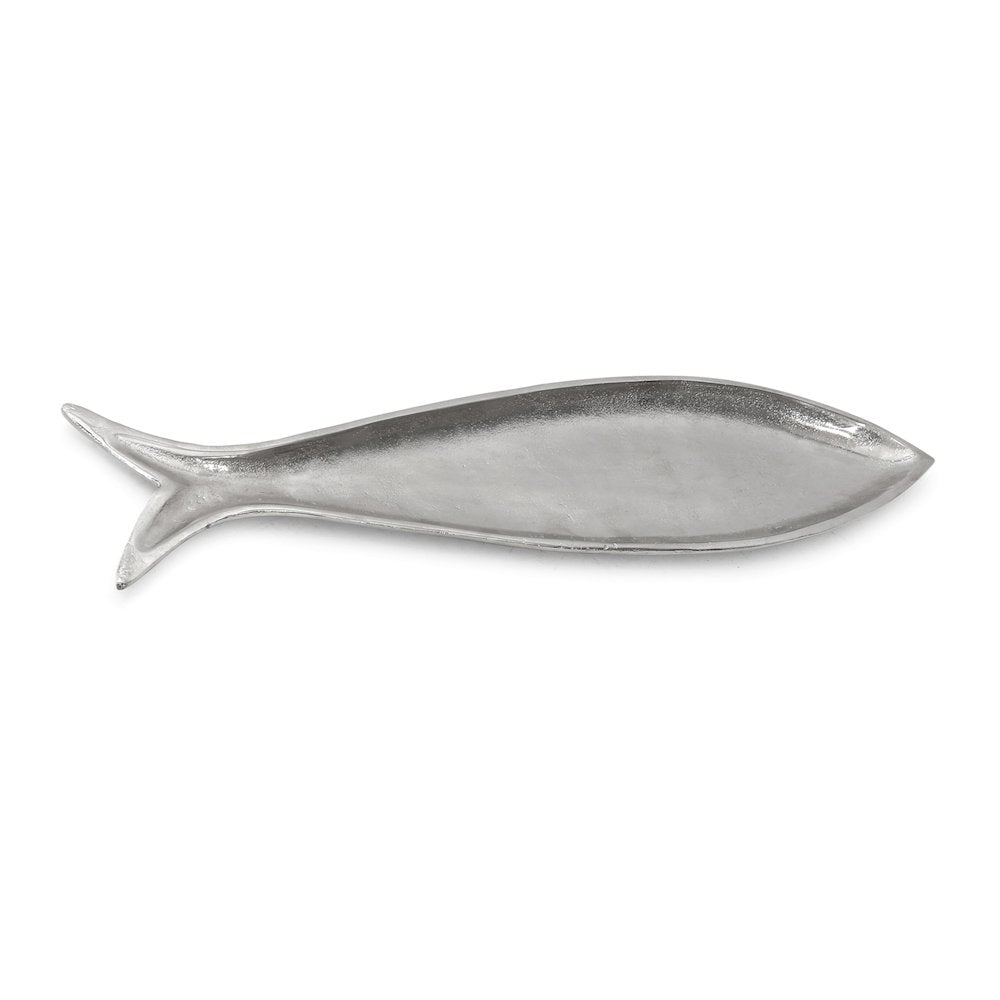 Metallic Aluminum Fish Platter 23.5"L