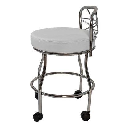 Diana X-Back Vanity Stool with Casters - Chrome