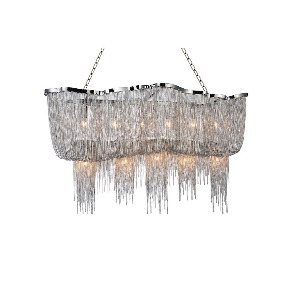 Secca 13 Light Down Chandelier With Chrome Finish