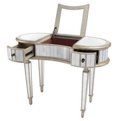 Constance Mirrored Vanity Table, Silver