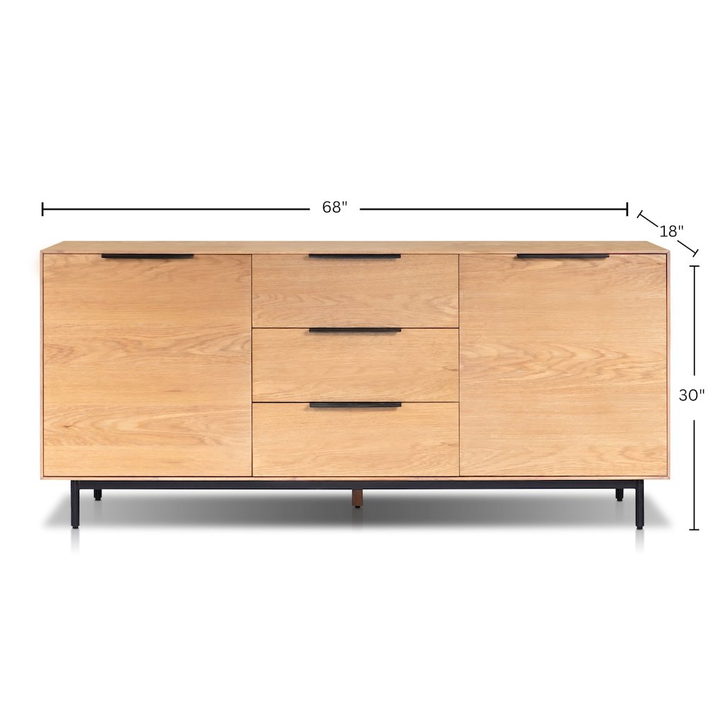 Modern Akira Sideboard, Light Oak