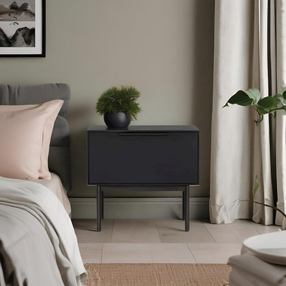 Modern Akira Nightstand, Black