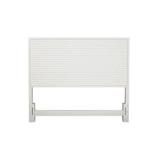 Contemporary White Pearl Full Headboard, White
