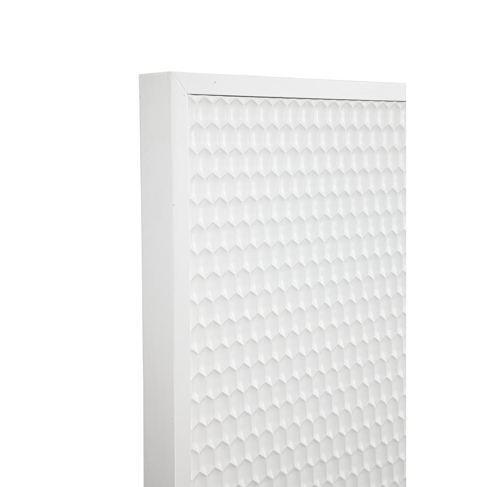 Contemporary White Pearl Full Headboard, White