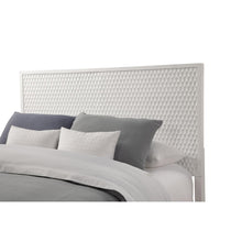 Contemporary White Pearl Full Headboard, White