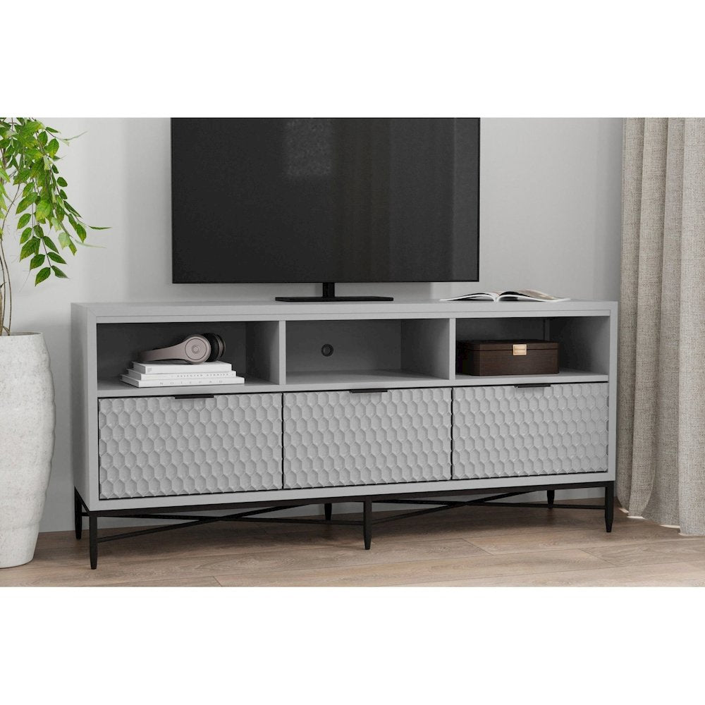 Contemporary Milo TV Console (Sky Gray)