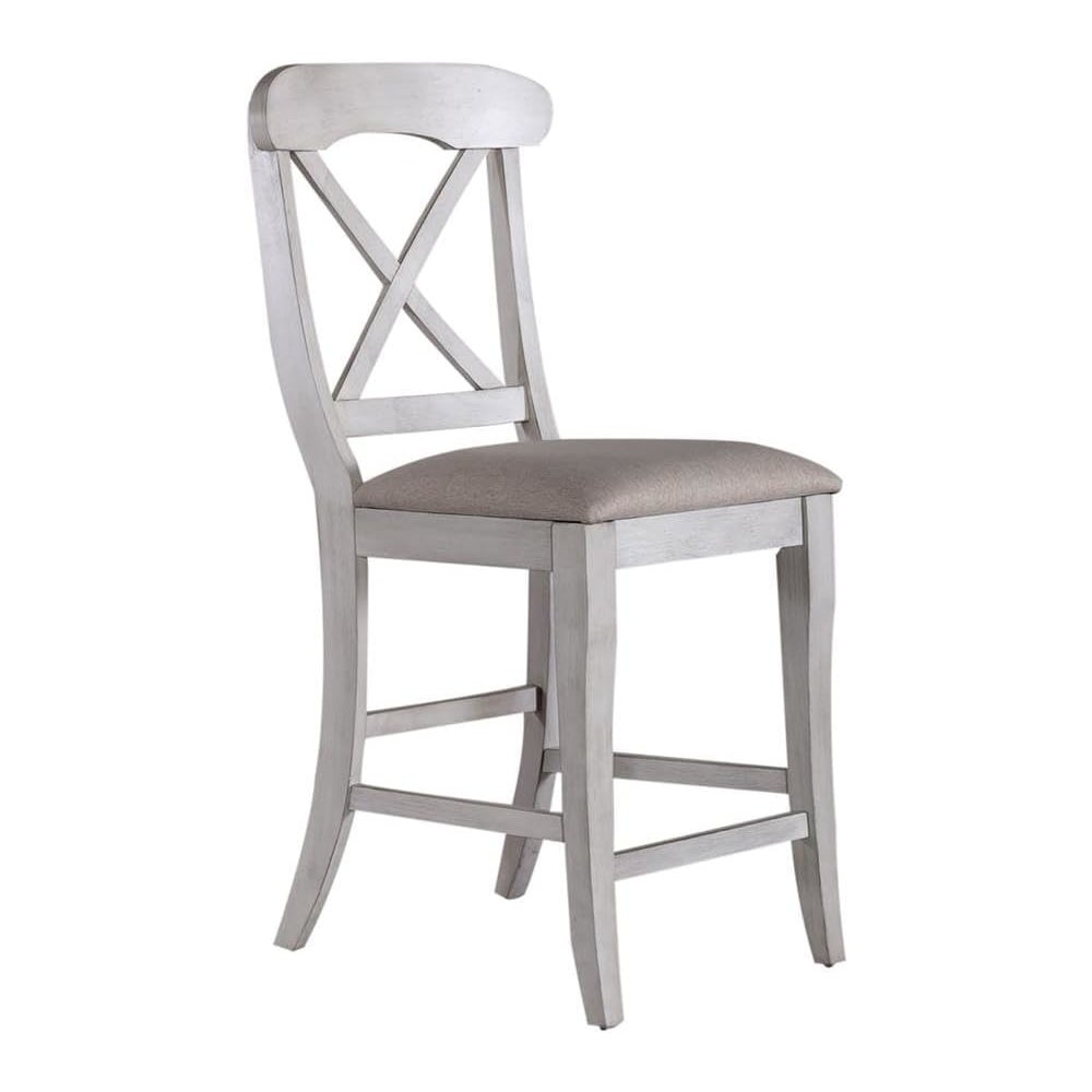 Uph X Back Counter Chair (RTA) - Set of 2 in Rubberwood Solids w/ Pine Veneers