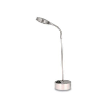 LED Task Lamp with Gooseneck Arm, 11.4" to 16" High, Silver