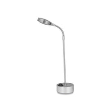 LED Task Lamp with Gooseneck Arm, 11.4" to 16" High, Silver