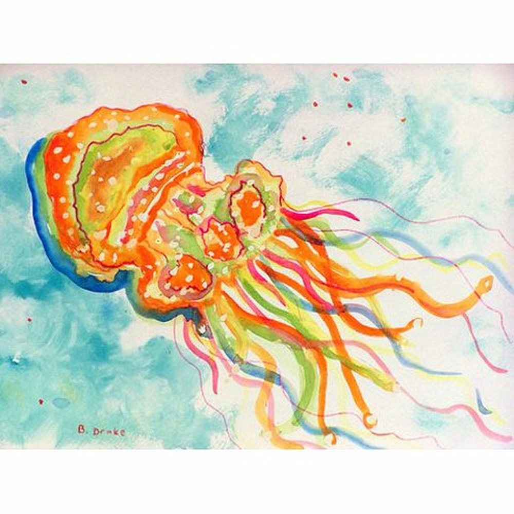 Orange Jellyfish 18x26