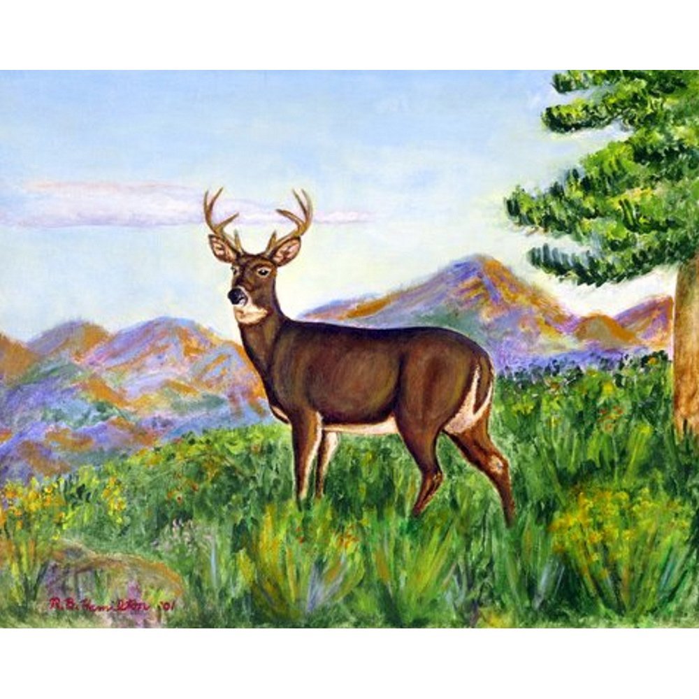 Deer in Mountains Outdoor Wall Hanging 24x30