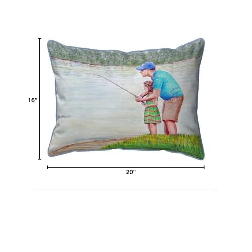 Learning to Fish Large Indoor/Outdoor Pillow 16x20