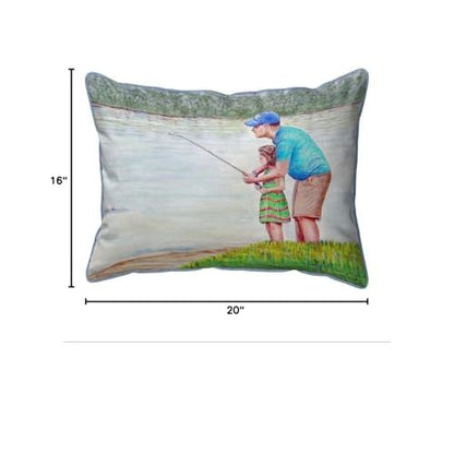 Learning to Fish Large Indoor/Outdoor Pillow 16x20