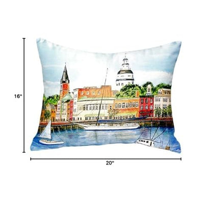 Annapolis City Dock No Cord Pillow 16x20