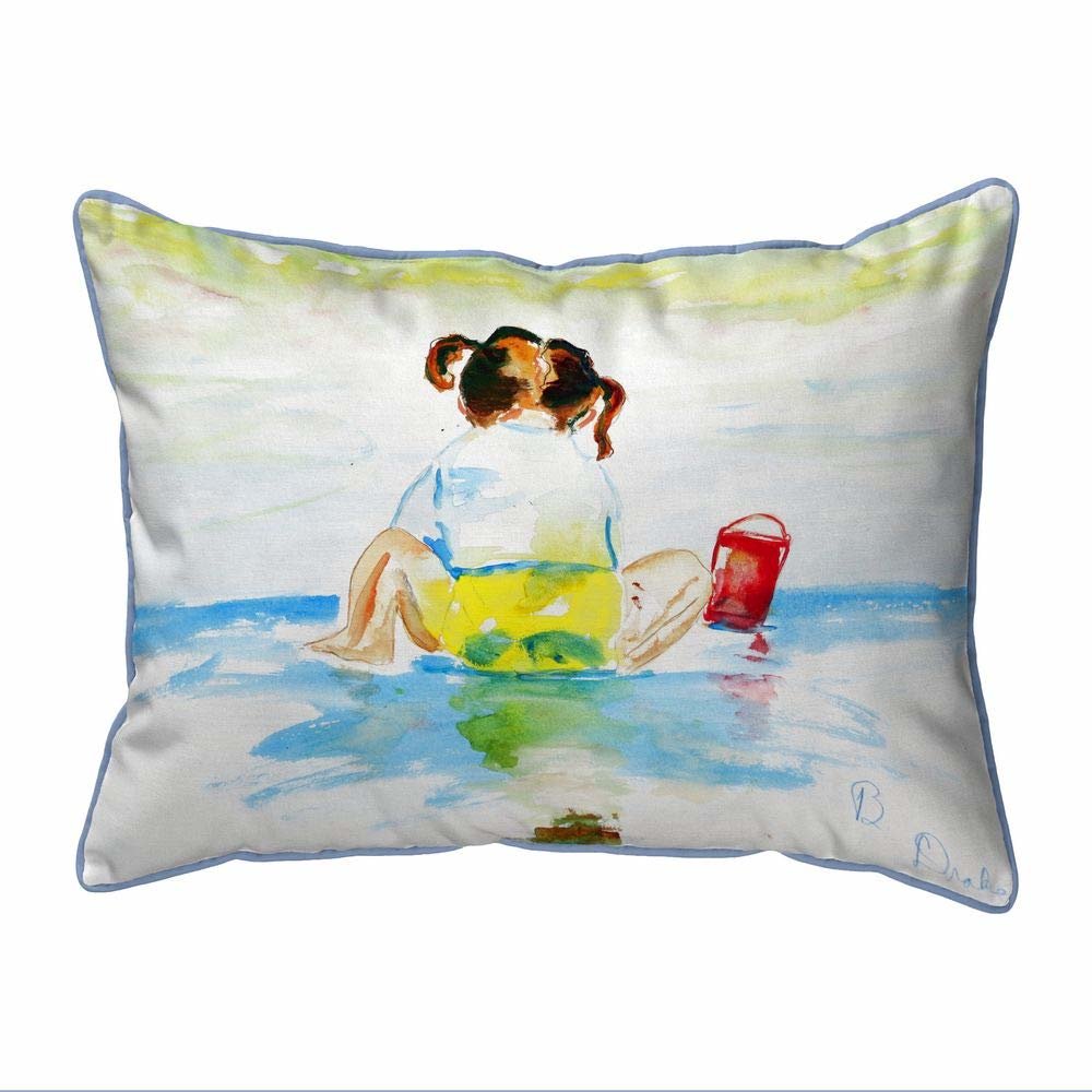 Pigtails Playing Large Indoor/Outdoor Pillow 16x20