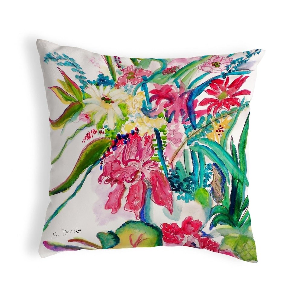 Multi Florals Small No-Cord Pillow 12x12
