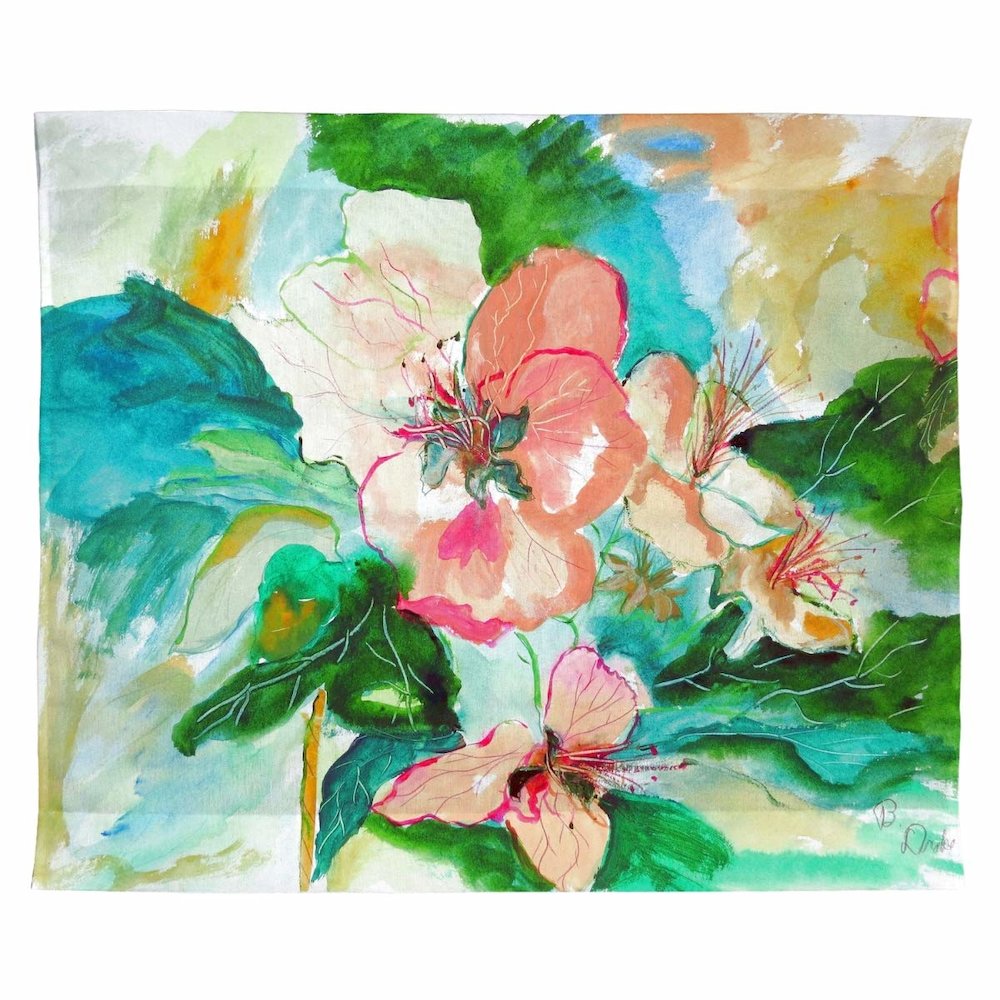 Peach Floral Wall Hanging 24x30