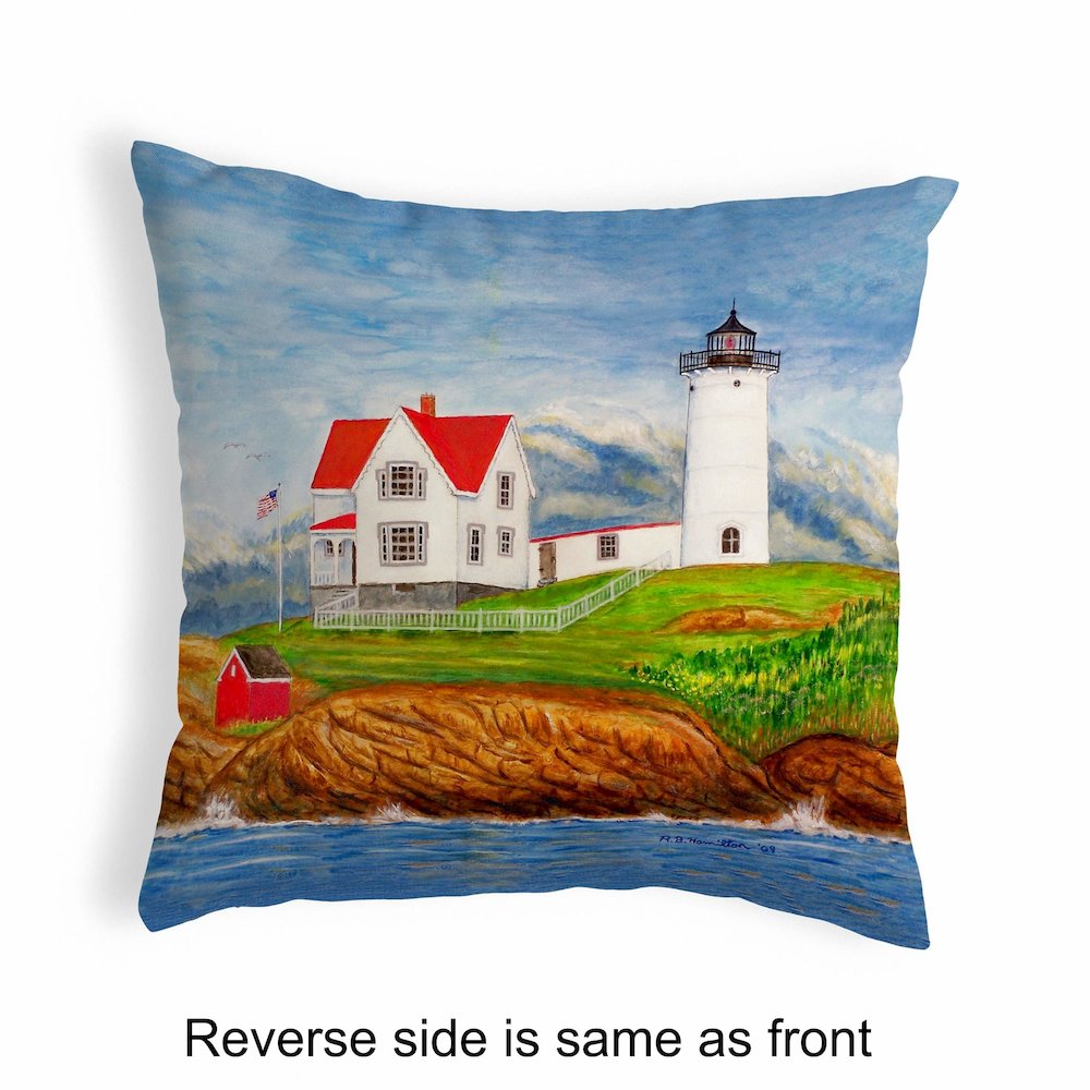 Nubble Lighthouse No Cord Pillow 16x20